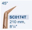Ножницы микрохирургические коронарные "Titanit" SC0174T - фото №1