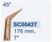 Ножницы микрохирургические коронарные "Titanit" SC0043T - фото №1