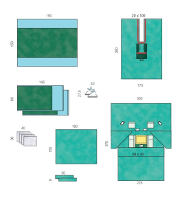 Покрытие операционное Raucodrape® PRO Cardiovascular Set, сердечно-сосудистый набор, стерильное (33383)