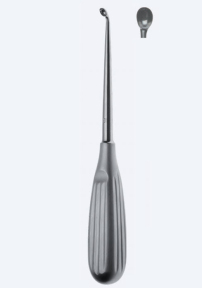 Кюретка (ложка) костная Daubenspeck Fig. 1, длина 200мм, изогнутая вверх, полость 4,4мм KN1700