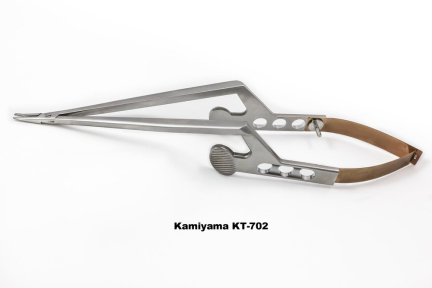 Кістковий викусувач (ронжири) мікрохірургічний Kamiyama, довжина 200мм, робоча довжина 90мм, К-байонетний, злегка вигнутий кінчик KT-702