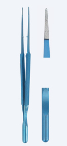 Пинцет микро с кольцевидными концами фиксационный и лигатурный "Titanium" DeBakey (ДеБейки) GF8009