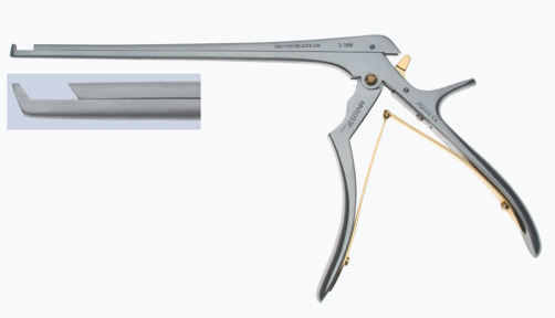 Костный выкусыватель Kerrison, рабочая длина 230мм, режущий вверх на 130°, выкус 6,0мм, концентратор 10мм, разборный MN5336F