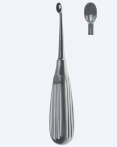 Кюретка кісткова Schede Fig. 2, довжина 170мм, пряма, кінчик 6,3 мм KN1510