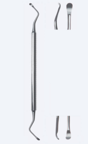 Кюретка (ложка) костная двусторонняя Lucas Fig. 1/1, длина 180мм KN1974