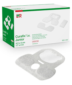 Повязка для фиксации катетеров, стерильная Curafix® i.v. Junior, 4,3 x 5 см (31883)