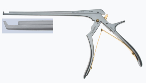 Костный выкусыватель Kerrison, рабочая длина 230мм, режущий вверх на 130°, выкус 3,0мм, концентратор 10мм, разборный MN5333FA