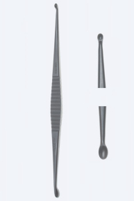 Кюретка кісткова двостороння Volkmann Fig. 1, довжина 220мм, порожнина 3,0мм/5,0мм KN1951