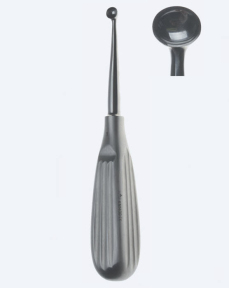 Кюретка кісткова Bruns Fig. 4, довжина 170мм, пряма, кінчик 12,0мм KN1460