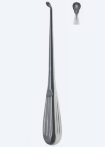 Кюретка кісткова Bruns Fig. 3, довжина 230мм, вигнута вгору, порожнина 5,6мм KN1776