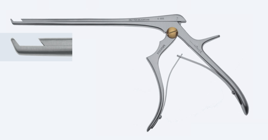 Костный выкусыватель Kerrison-Jacobi, рабочая длина 180мм, режущий вверх на 130°, выкус 5,0мм, концентратор 10мм, несъемные MN4375F