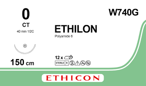 Этилон (Ethilon) 0, длина 150см, кол. игла 40мм W740