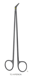 Микроножницы "TC Hyperion", "Ceramo", длина 170мм, изогнутые по ребру 125°, остроконечные, длина лезвия 10 мм BOP-9