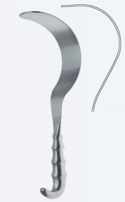 Ретрактор (розширювач) Deaver Fig. 4, довжина 305мм, тупокінцевий, ширина лопатки 50мм WH2630