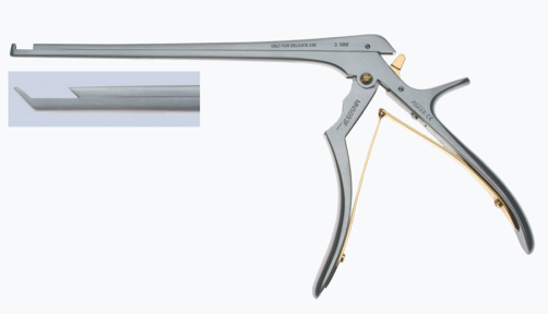 Костный выкусыватель Kerrison, рабочая длина 180мм, режущий вверх на 130°, выкус 2,0мм, концентратор 10мм, разборный MN5302SF