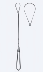 Кюретка гинекологическая для матки Bumm Fig. 4, длина 280мм, тупоконечная, податливая, ширина кончика 23,5мм GY3980