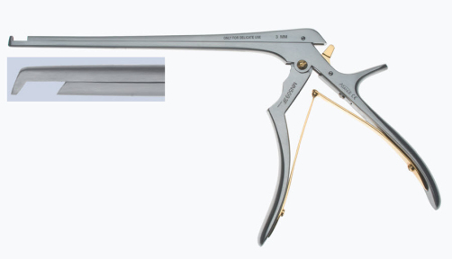 Костный выкусыватель Kerrison, рабочая длина 230мм, режущий вниз на 130°, выкус 4,0мм, концентратор 10мм, разборный MN5224F