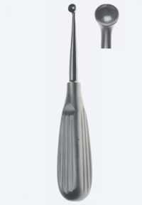 Кюретка кісткова Bruns Fig. 2, довжина 175мм, пряма, кінчик 8,0 мм KN1440