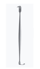 Ретрактор (ранорасширитель) хирургический "Daily Line" Senn-Miller, длина 160мм, крючки тупоконечные (3 зубца) 8x7мм, крючки 18x5,5мм EWH0131