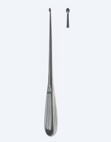 Кюретка кісткова Bruns Fig. 00, довжина 230мм, пряма, кінчик 2,5мм KN1652