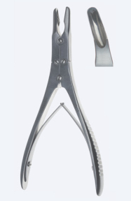 Кусачки (ронжиры) костные Ruskin, длина 180мм, изогнутые, выкус 7,0х15,0мм KN4965