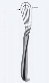Шпатель легеневий Allison, довжина 255мм, вигнутий 30°, ширина 40мм WH2440