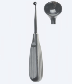 Кюретка (ложка) костная Bruns Fig. 6, длина 175мм, прямая, кончик 15,5мм KN1459