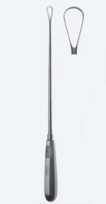 Кюретка гінекологічна для матки Recamier Fig. 7, довжина 300мм, гостра, жорстка, ширина 15,0мм GY3458A