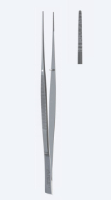Пинцет анатомический Taylor, длина 175мм, прямой, со скребком, зубчатый PZ0342