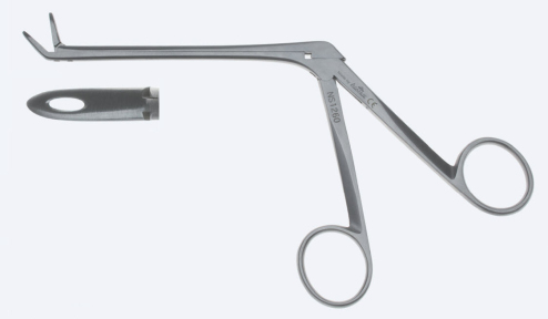 Кусачки этмоидальные Weil-Blakesley Fig. 4, рабочая длина 110мм, изогнутый вверх под углом 140°, полость 11,0х4,8мм NS1280