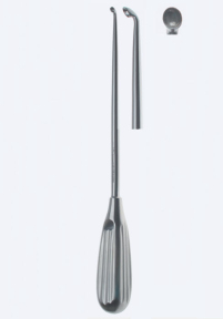 Кюретка кісткова Fig. 00, довжина 280мм, вигнутий нагору, кінчик 4,4мм KN1727