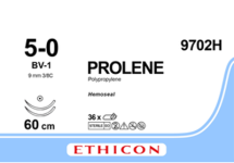Пролен (Prolene) 5/0, длина 60см, 2 кол. иглы 9мм 9702H