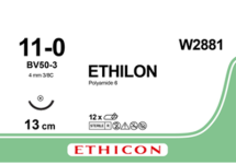 Этилон (Ethilon) 11/0, длина 13см, кол. игла 3,8мм BV50 W2881