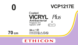 Викрил Плюс (Vicryl Plus) 0, 5 шт. по 70см, без иглы VCP1217E