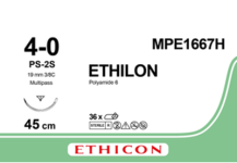Этилон (Ethilon) 4/0, длина 45см, обр-реж. игла 19мм MPE1667H