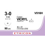 Викрил (Vicryl) 3/0, длина 90см, кол-реж. игла 36мм V516H