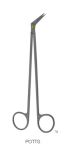 Микроножницы "Potts", "Ceramo TC", длина 190мм, изогнутые по ребру 45°, остроконечные, длина лезвия 24 мм BOP-2