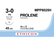 Пролен (Prolene) 3/0, длина 45см, обр-реж. игла 26мм MPP8025H