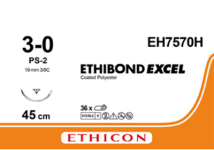 Етібонд Ексель (Ethibond Excel) 3/0, довжина 45см, зв-ріж. голка 19мм EH7570H