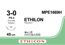 Етілон (Ethilon) 3/0, довжина 45см, зв-ріж. голка 19мм MPE1669H