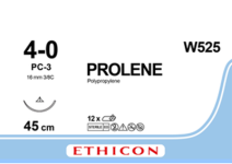 Пролен (Prolene) 4/0, длина 45см, реж. игла 16мм Prime W525