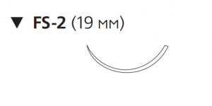 Монокрил (Monocryl) 4/0, длина 45см, обр-реж. игла 19мм W3201