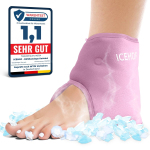 Охолоджуючий бандаж для гомілковостопного суглоба з гелем, рожевий, 1 шт. (B0D33GQ457)