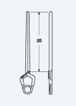 Кліпса (затискач, клема) судинна тимчасова Yasargil (Яшаргіл) титанова YA1226T