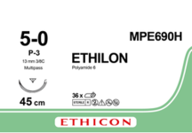 Этилон (Ethilon) 5/0, длина 45см, обр-реж. игла 13мм MPE690H
