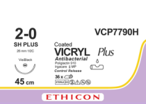 Викрил Плюс (Vicryl Plus) 2/0, 4шт. по 45см, кол. игла 26мм Visi Black VCP7790H