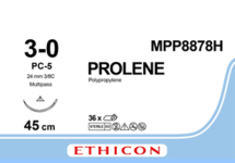 Пролен (Prolene) 3/0, длина 45см, реж. игла 19мм MPP8878H