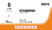 Этибонд Эксель (Ethibond Excel) 0, длина 75мм, кол-реж. игла 48мм W979