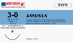 Ассусілк (Assusilk) 3/0, довжина 75см, кол.-ріж. голка 17мм KV818