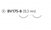 Пролен (Prolene) 7/0, довжина 60см, 2 кол. голки 9,3мм BV175 W8702